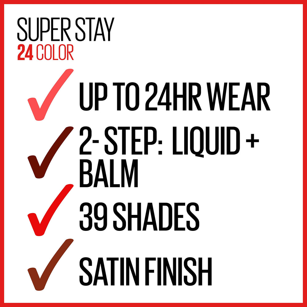 Maybelline Super Stay 24 Frozen Rose shade collection visual