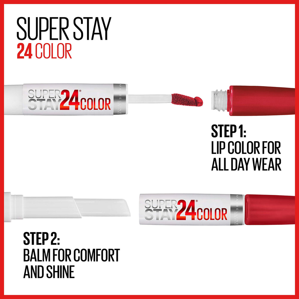 Maybelline Super Stay 24 long-wear color swatch in mauve pink
