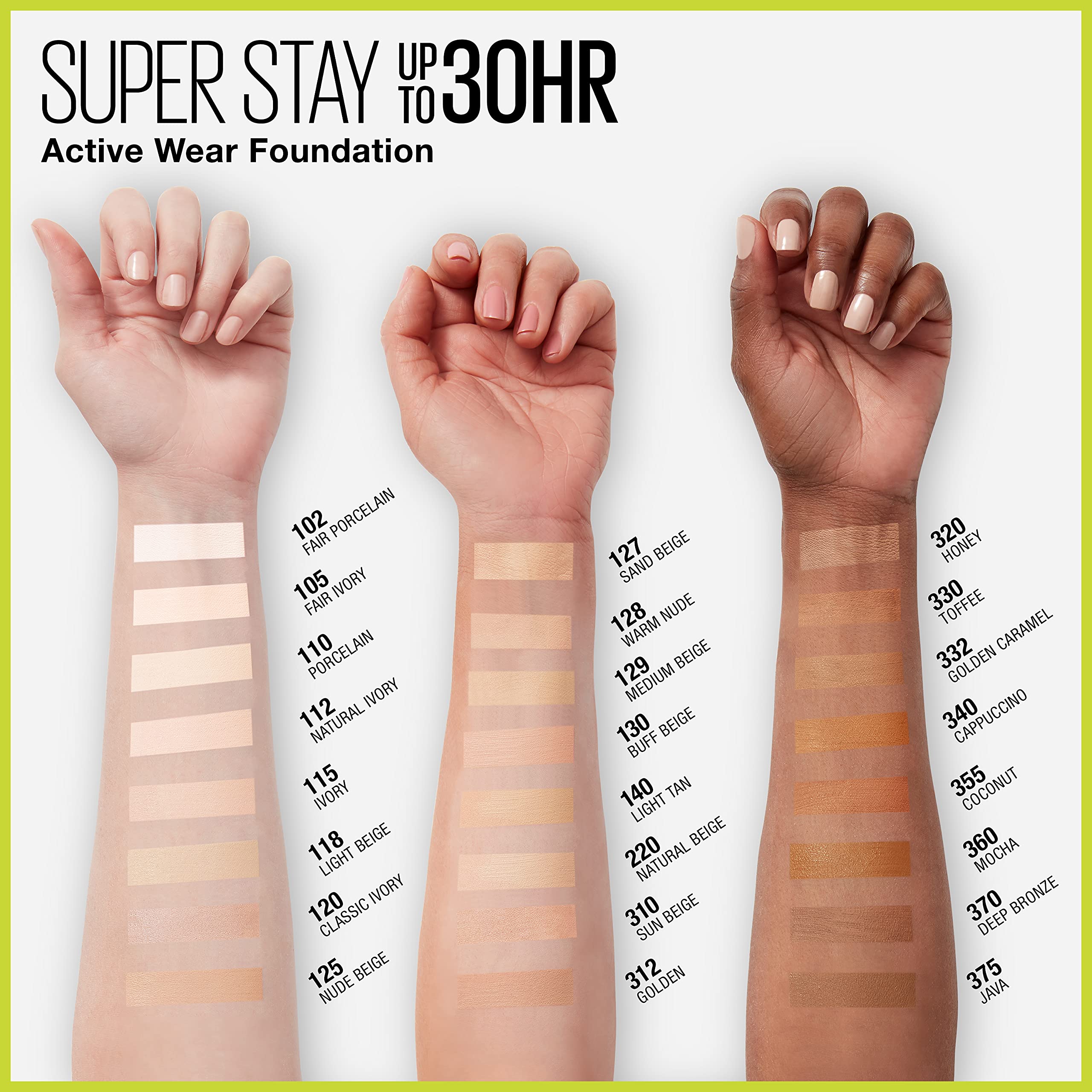Maybelline Super Stay foundation application on skin showing smooth glide.