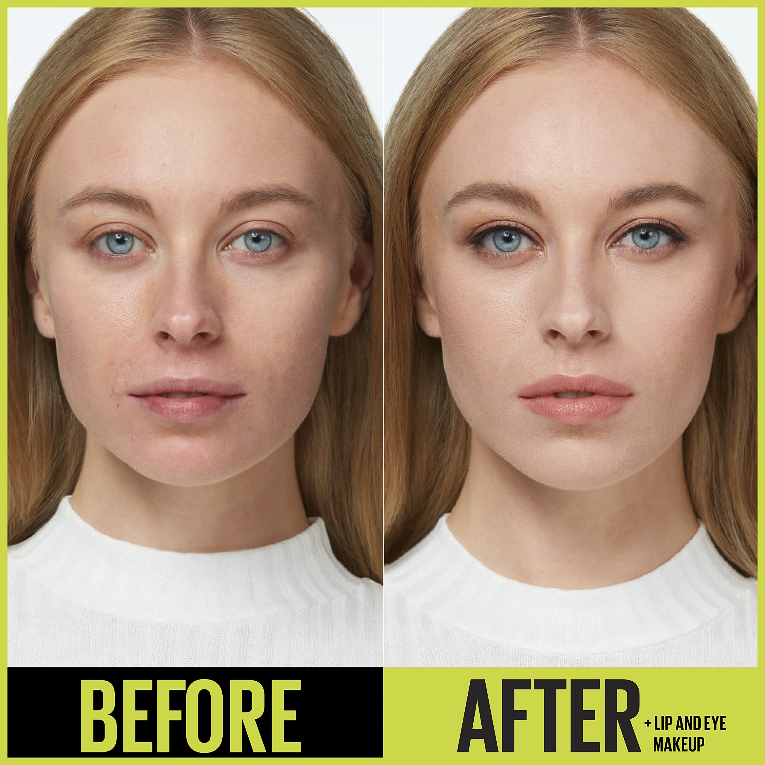 Maybelline Super Stay foundation dermatologist-tested label shown.