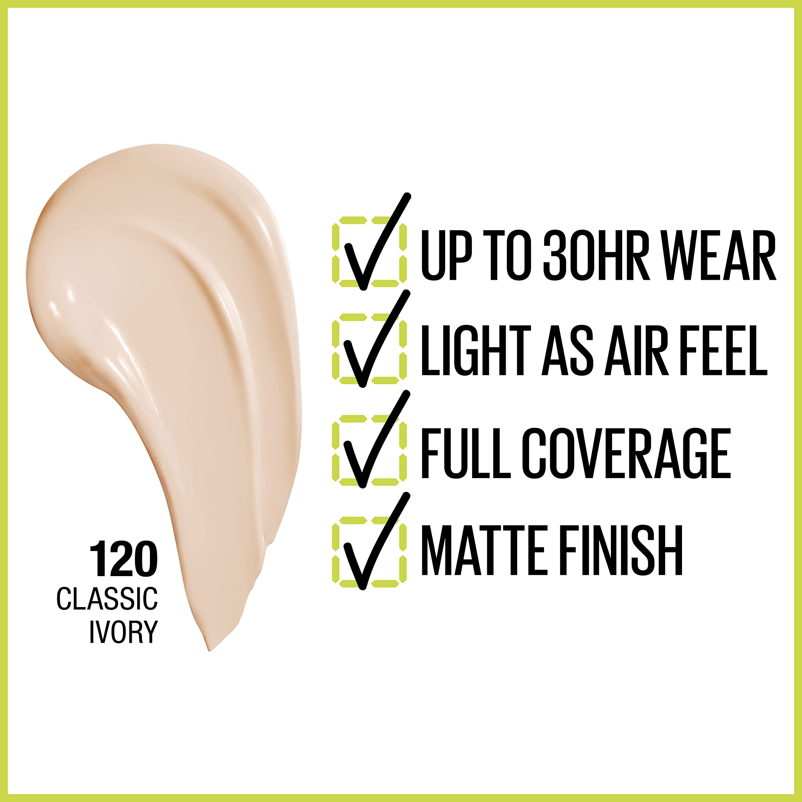 Maybelline Super Stay matte finish swatch highlights transfer resistance for a clean look.