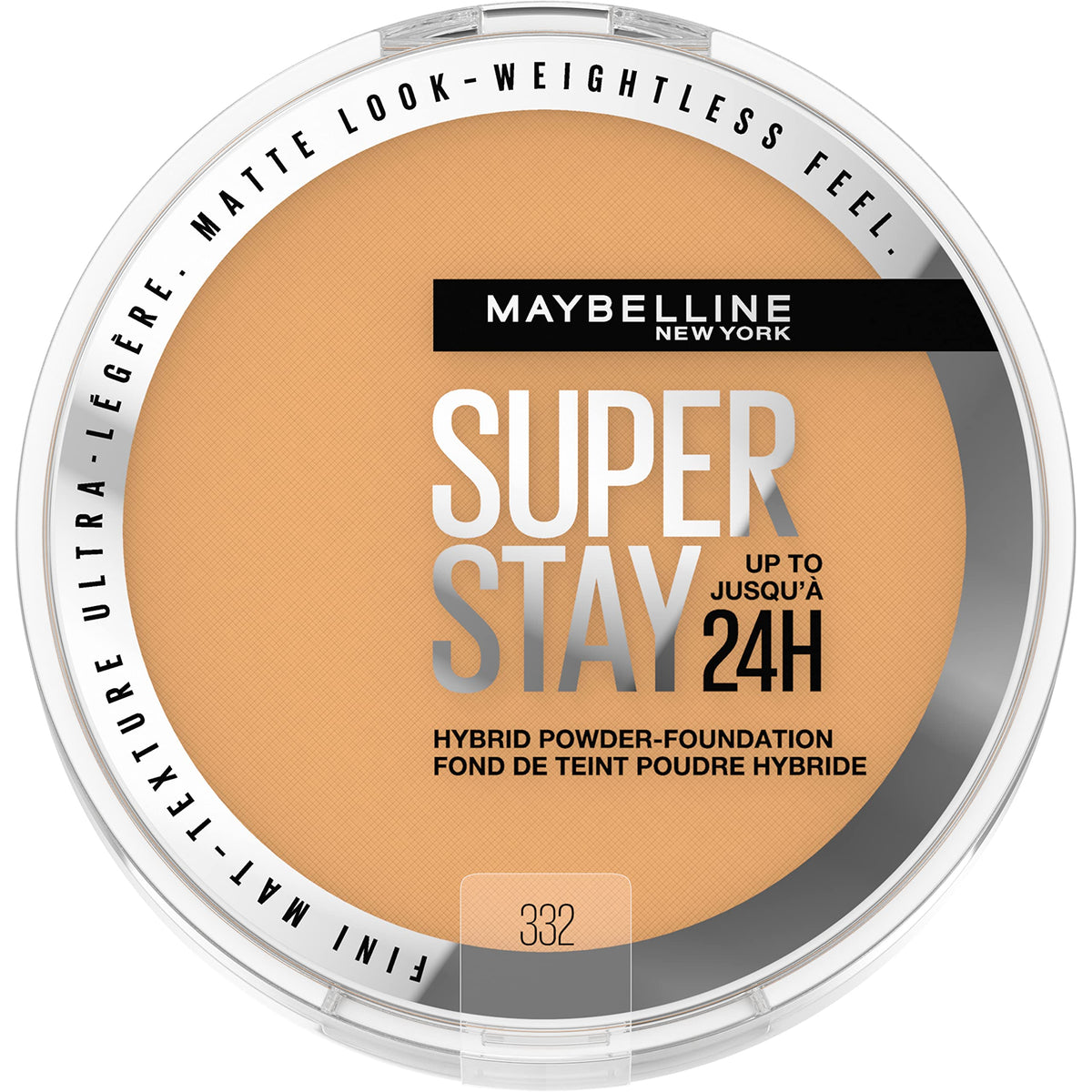 Maybelline Super Stay Hybrid Powder Foundation 332 shade swatches for versatile coverage