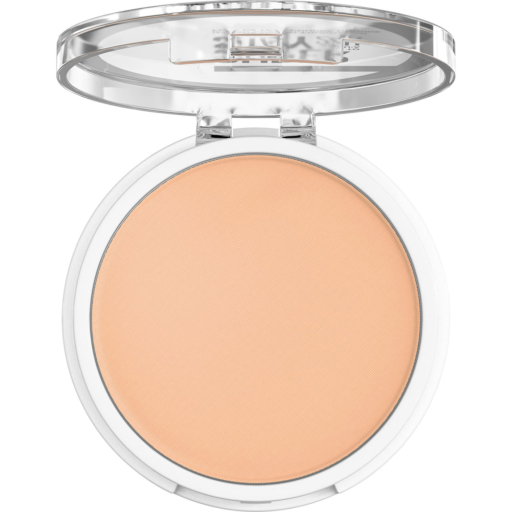 Maybelline Super Stay Hybrid Powder Foundation application close-up illustrating seamless blending