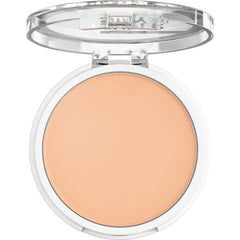 Maybelline Super Stay Hybrid Powder Foundation application close-up illustrating seamless blending