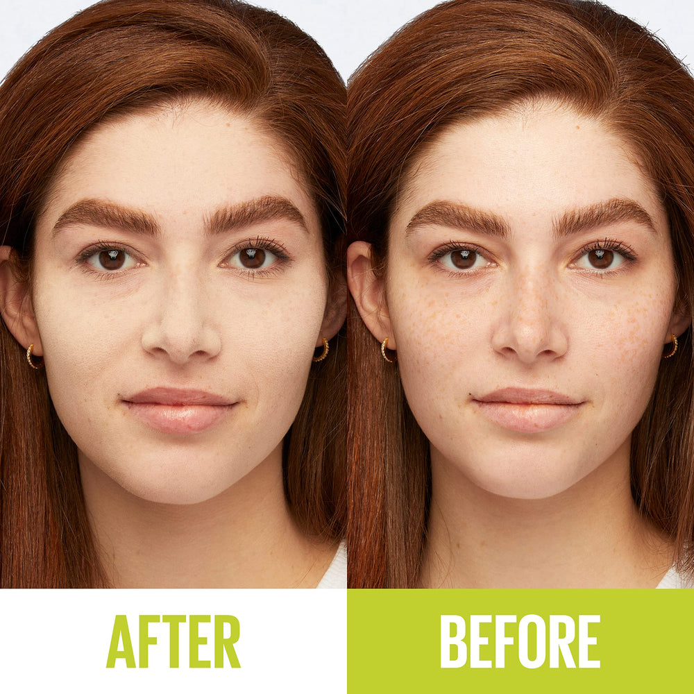 Maybelline Super Stay Hybrid Powder Foundation matte finish closeup highlights smooth texture.