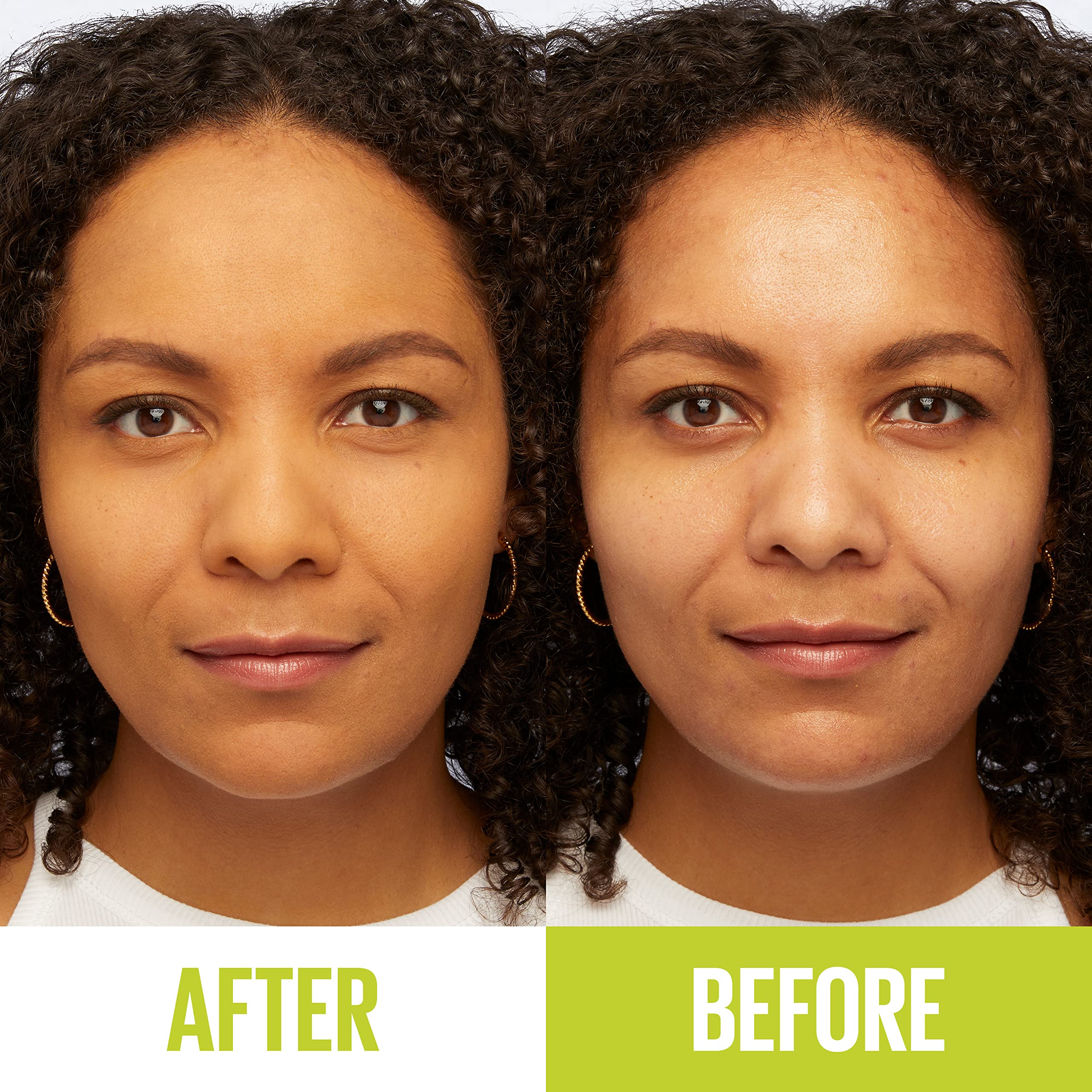 Maybelline Super Stay Hybrid Powder Foundation sweat-resistant look on forehead