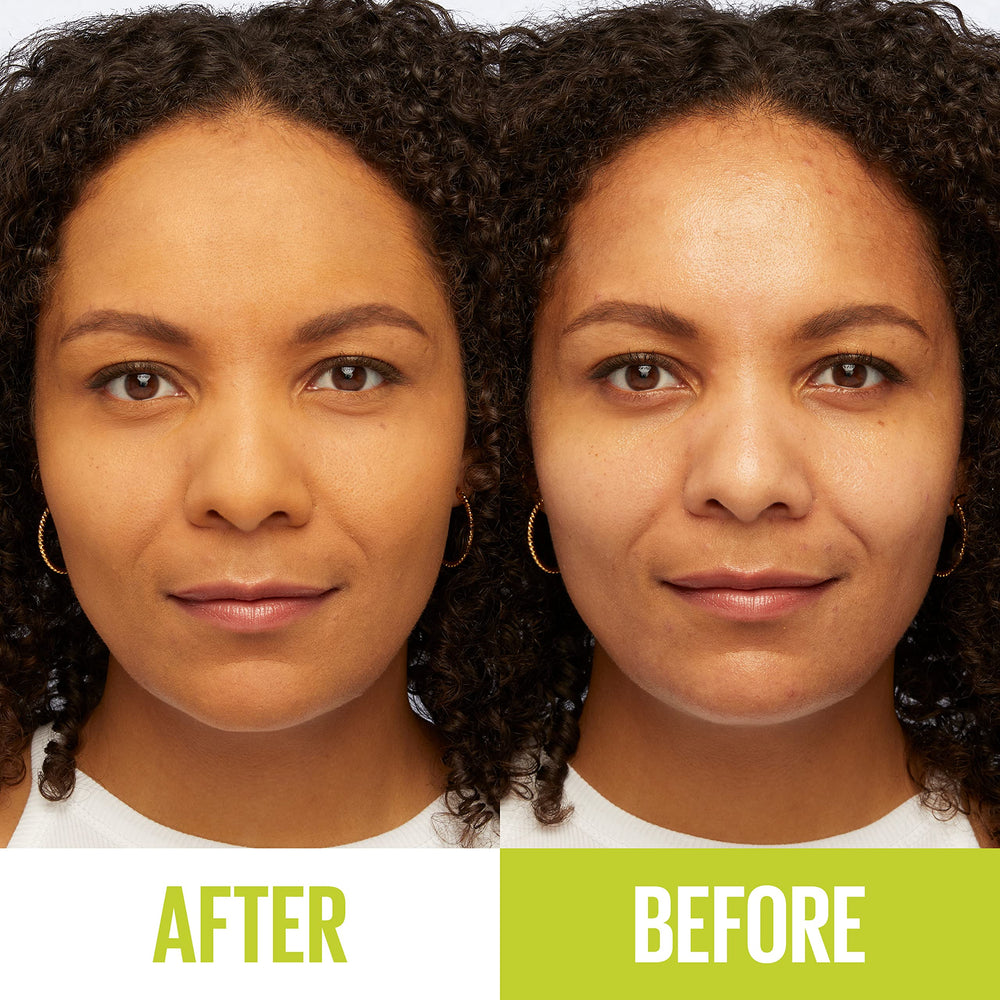 Maybelline Super Stay Hybrid Powder Foundation sweat-resistant look on forehead