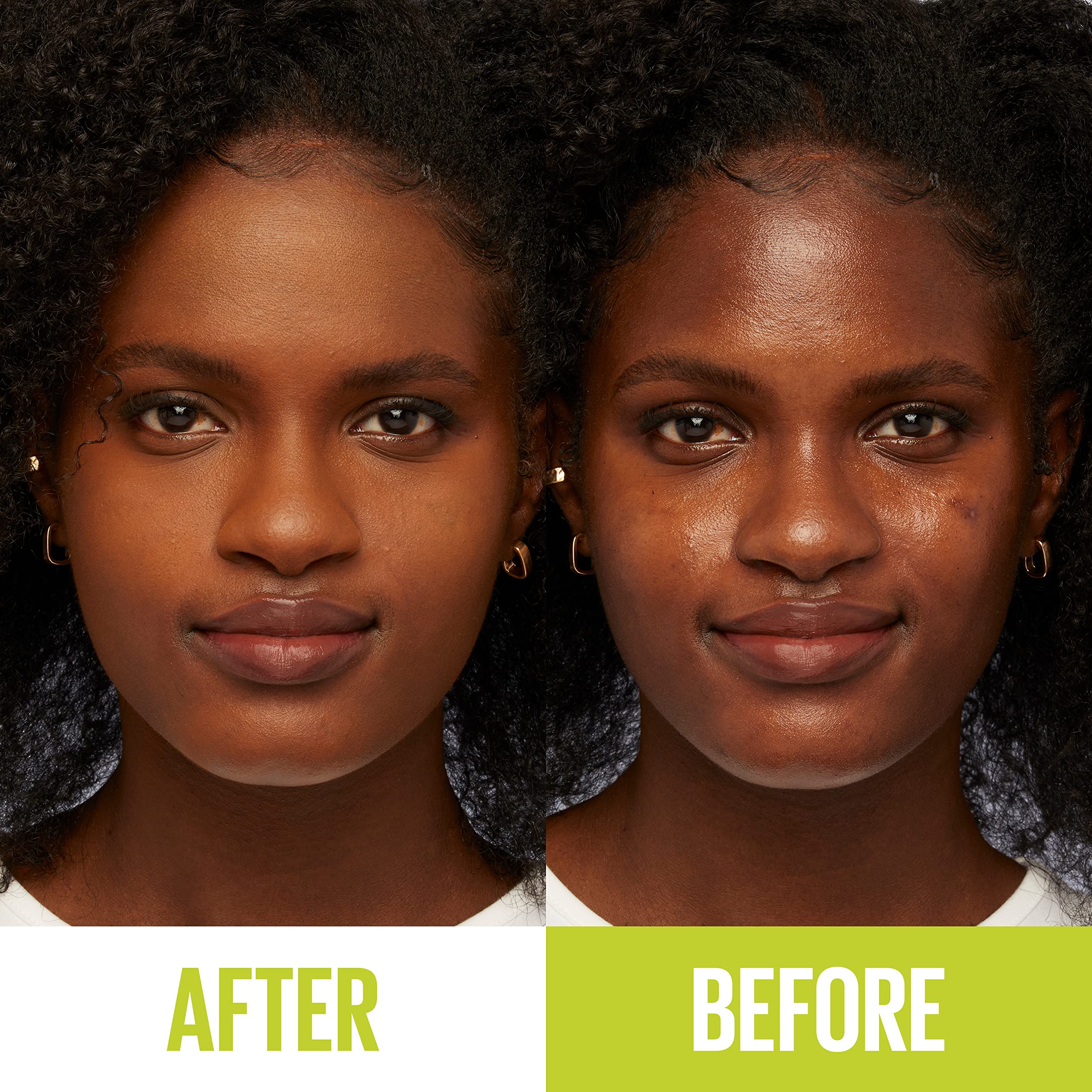 Maybelline Super Stay Hybrid Powder Foundation swatch demonstrates seamless blend on skin