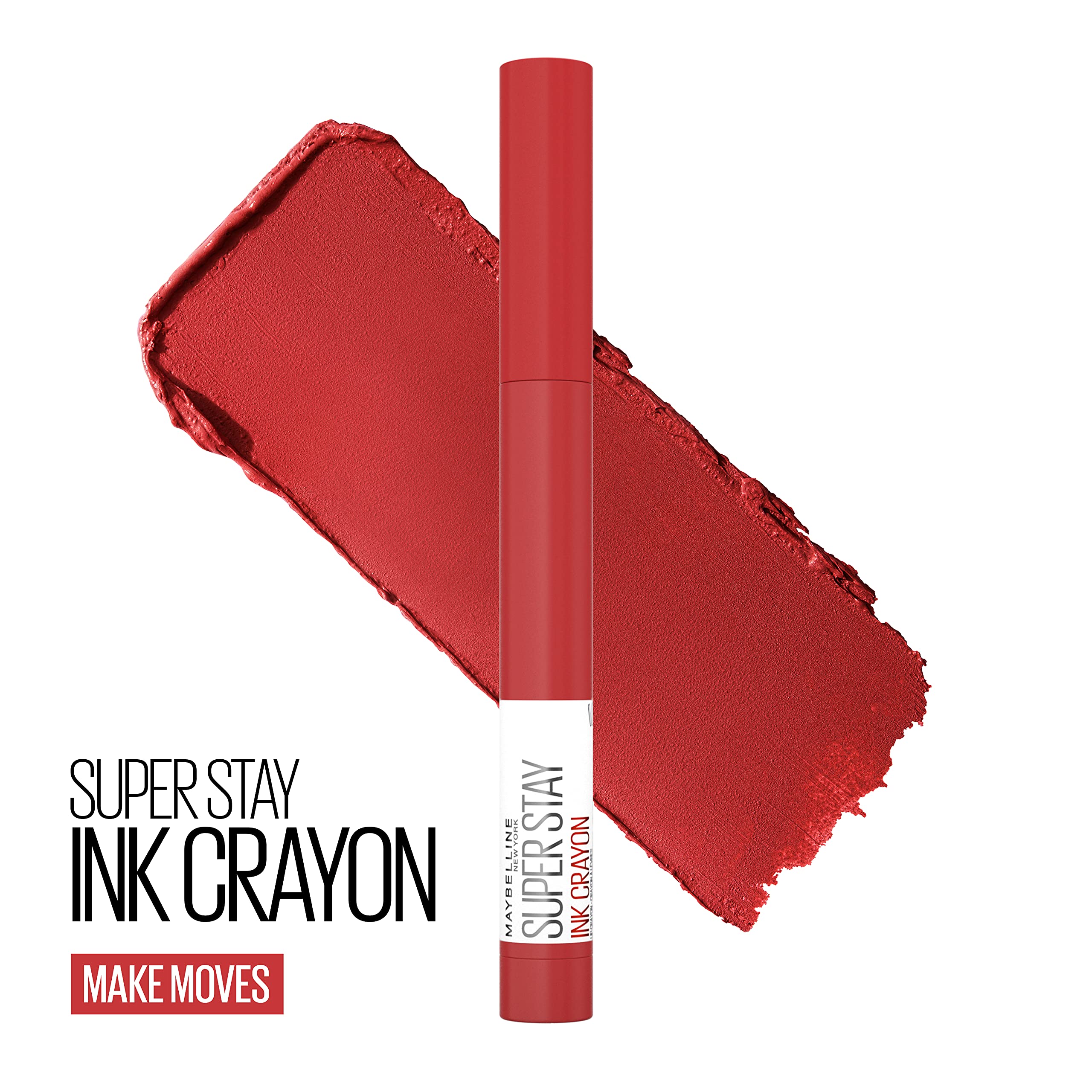 Maybelline Super Stay Ink Crayon precision tip enables sharp lip outlining.