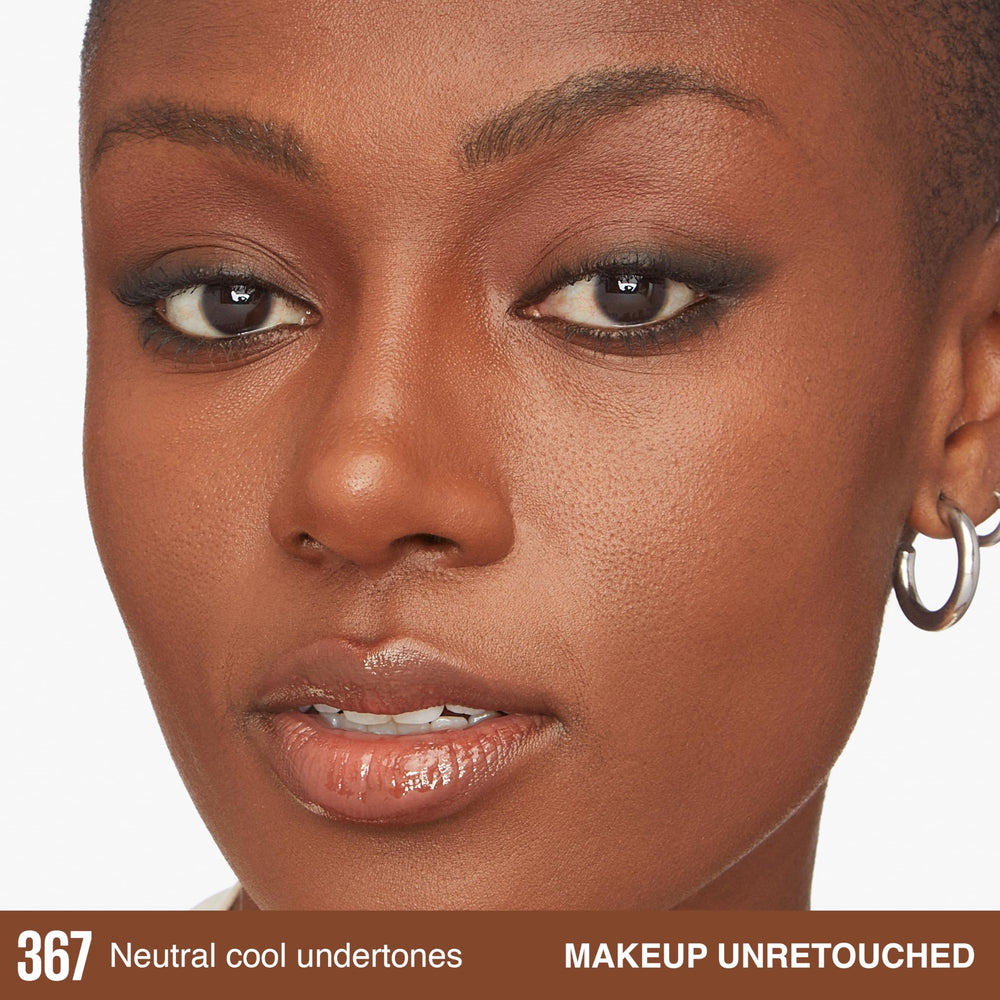 Maybelline Super Stay Lumi-Matte closeup shows luminous matte finish on skin.