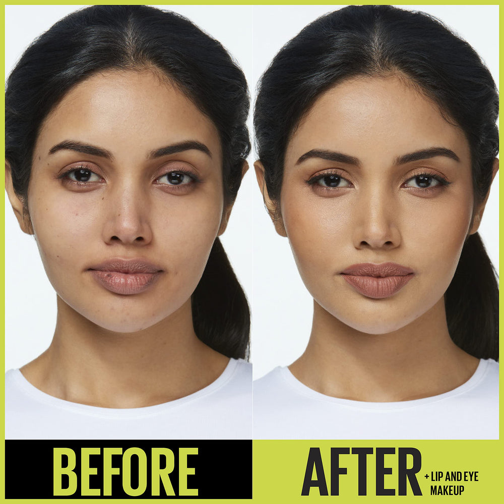 Maybelline Super Stay box and tube illustrate easy, on-the-go application.