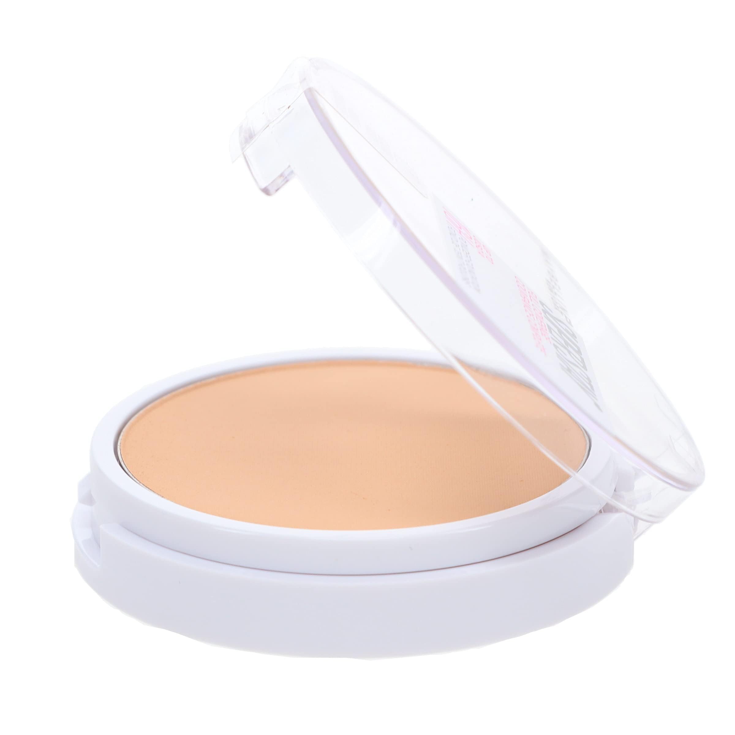 Maybelline Super Stay powder foundation worn for simulated 16-hour wear on skin.