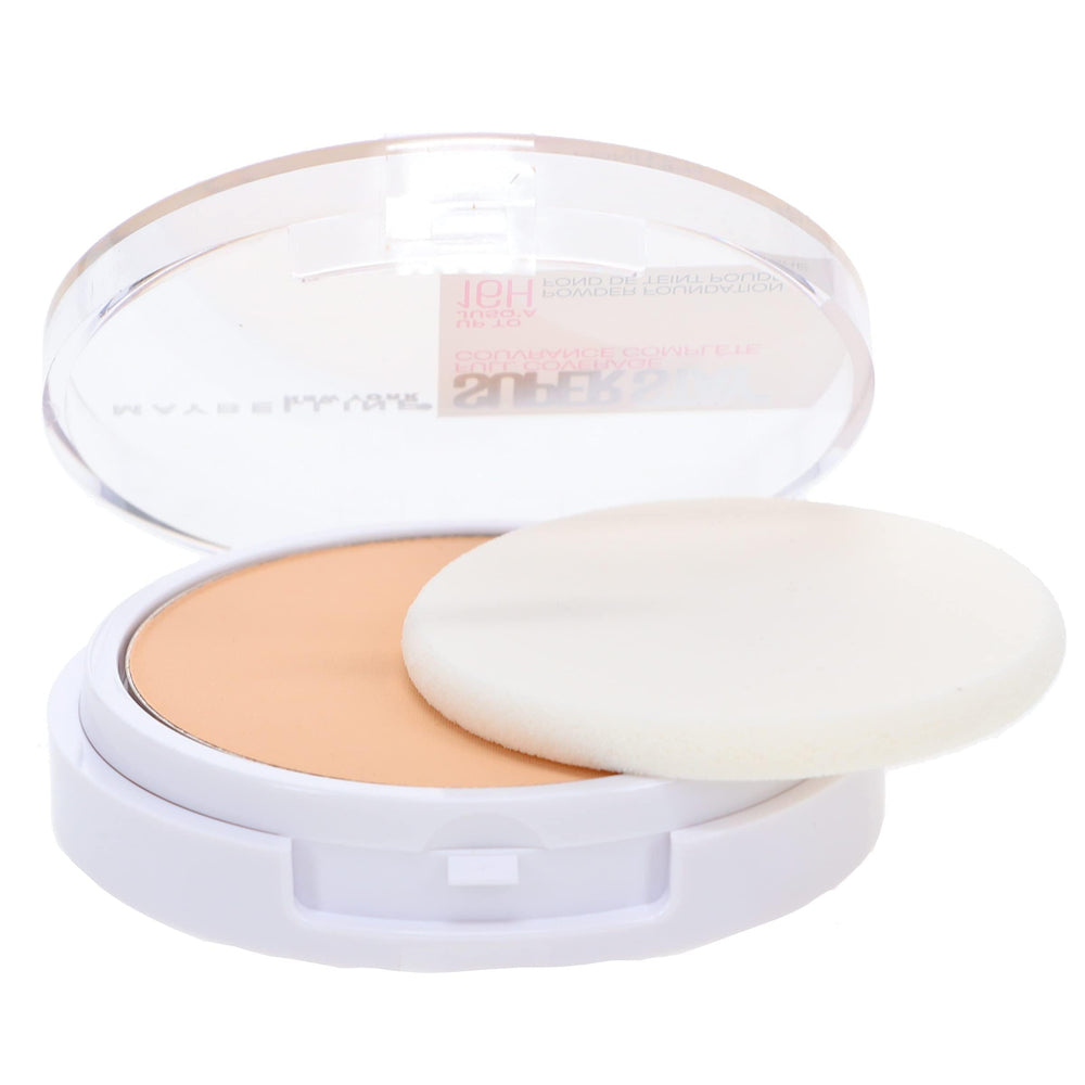 Maybelline Super Stay Classic Ivory on model shows natural-looking tone.