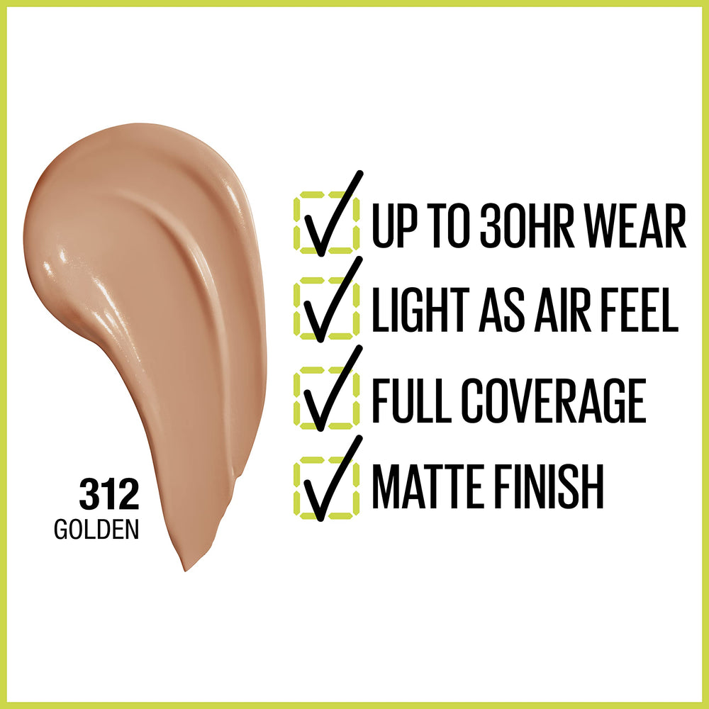 Maybelline Super Stay swatch on skin demonstrates even color and long-wear performance.
