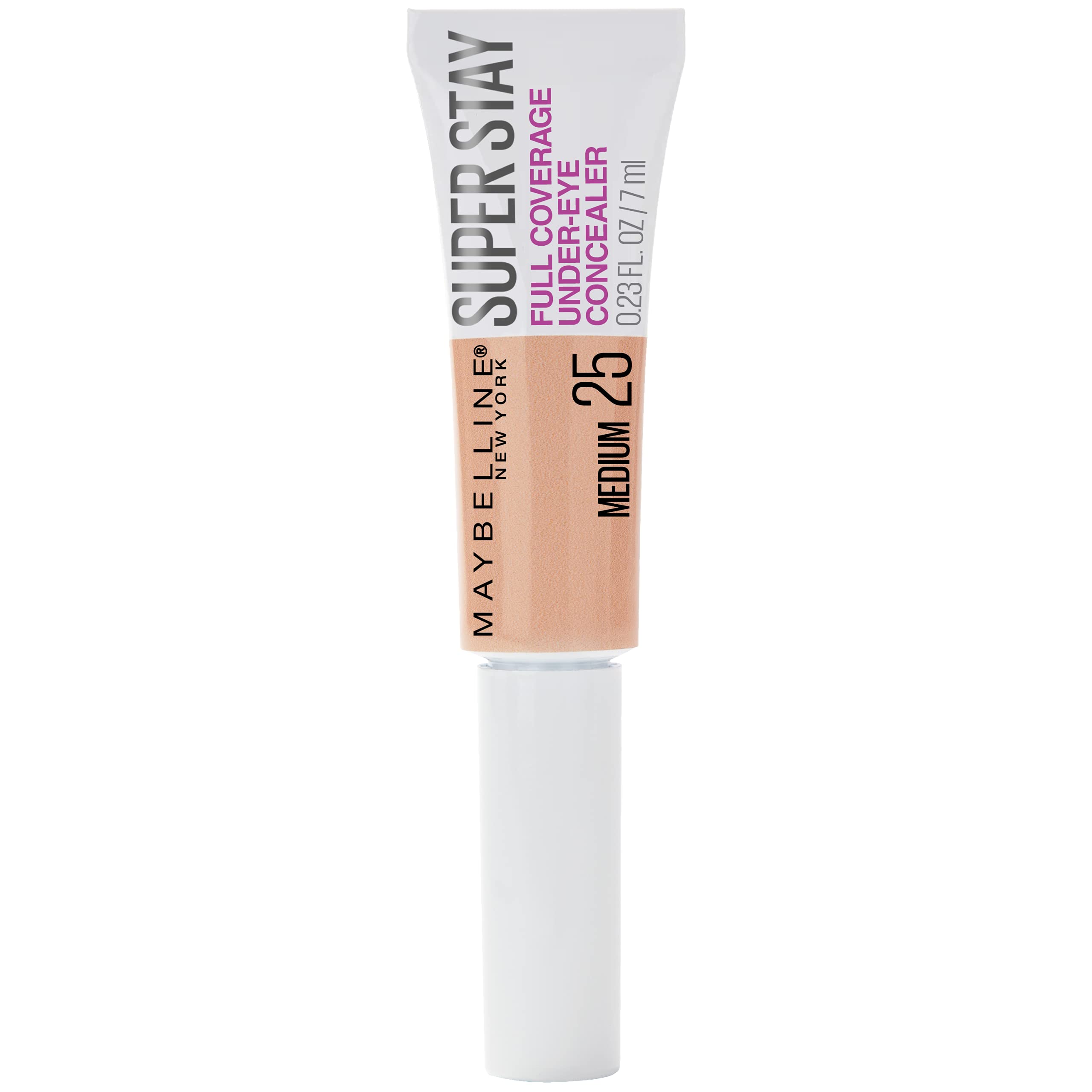 Maybelline Super Stay under-eye concealer with paddle applicator for precise, smooth full-coverage under-eye.