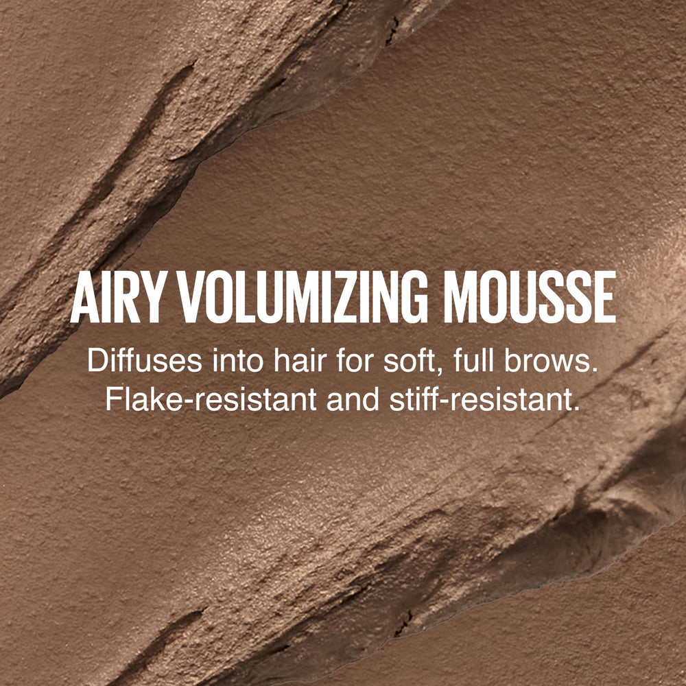 Maybelline Superfluff Brow Mousse all-day wear on brows for durable definition.
