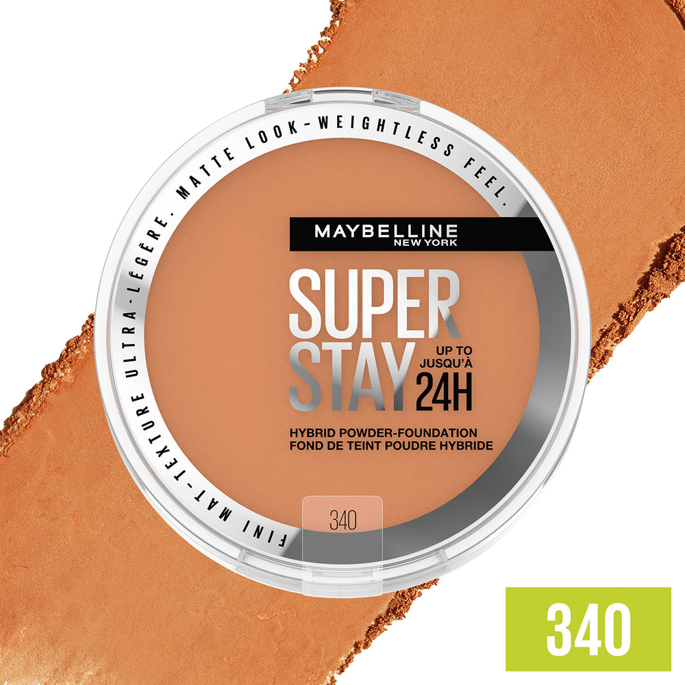 Maybelline Super Stay Hybrid Powder-Foundation 16-shade range supports diverse skin tones.