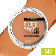 Maybelline Super Stay Hybrid Powder-Foundation 16-shade range supports diverse skin tones.