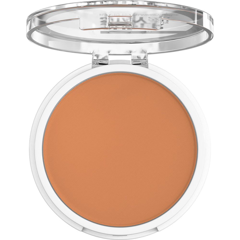 Maybelline Super Stay Hybrid Powder-Foundation transfer-resistant coverage for busy schedules.