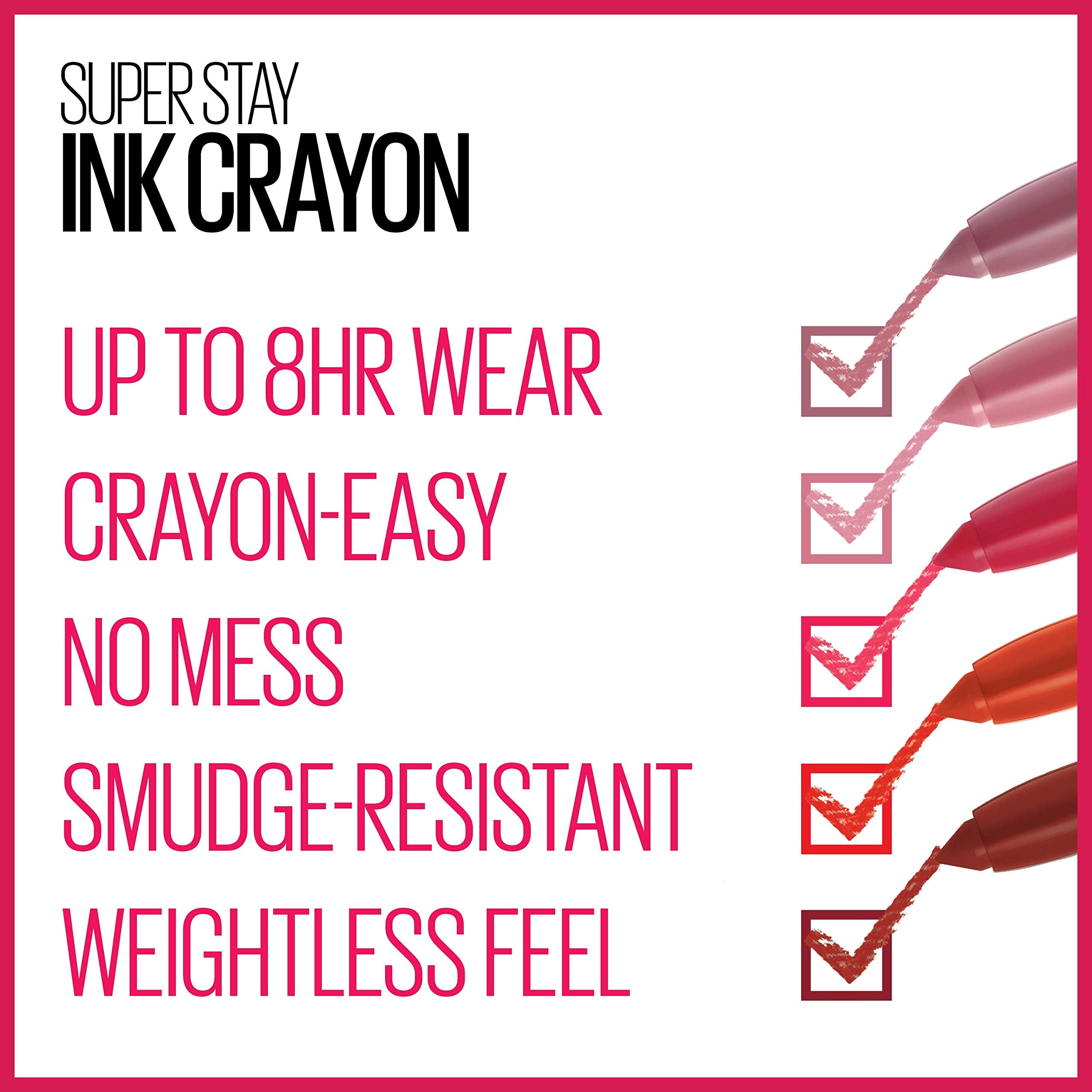 Maybelline SuperStay Ink Crayon Laugh Louder packaging detail highlights premium design.
