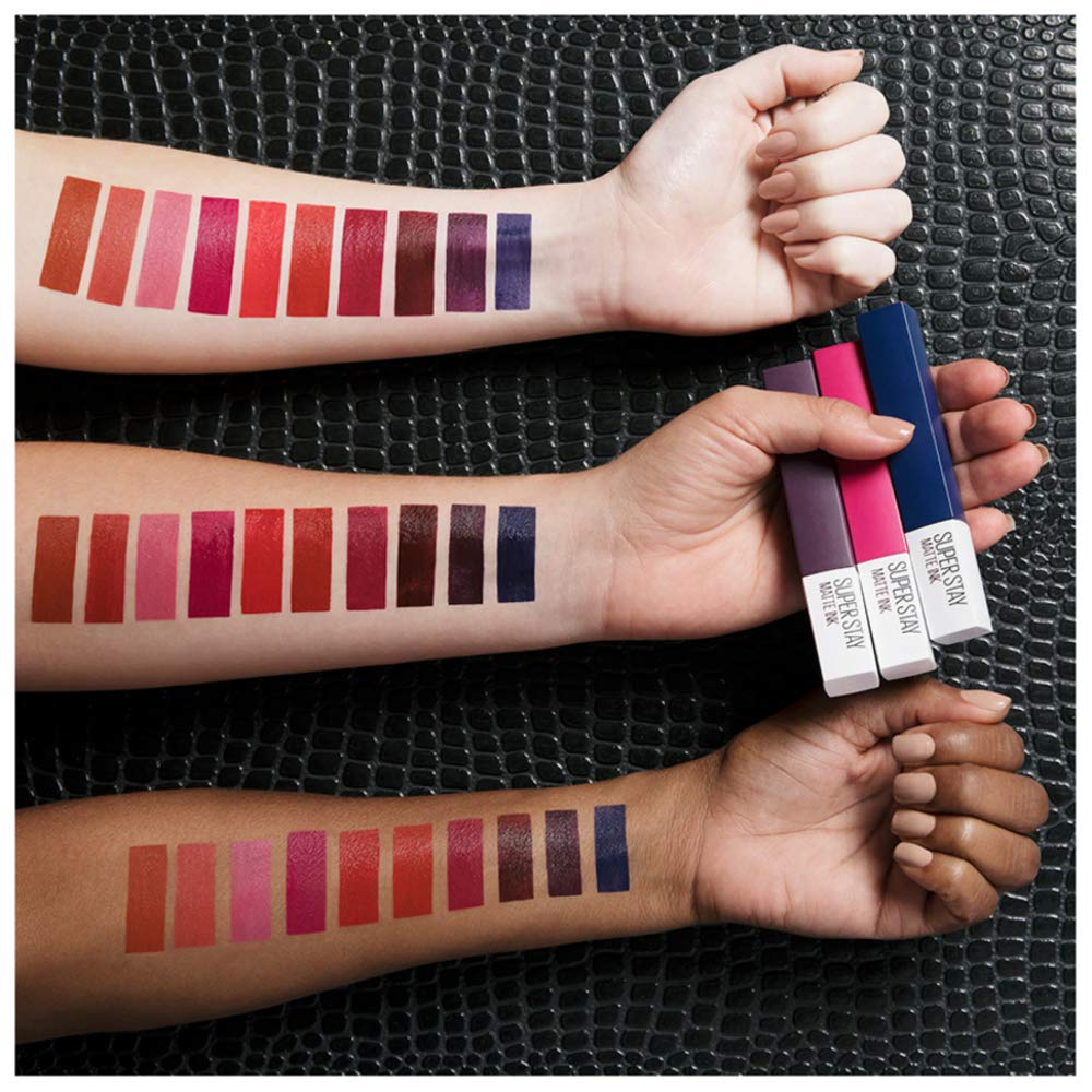Maybelline SuperStay Matte Ink Explorer no-transfer matte finish on lips