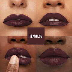 Maybelline Super Stay Vinyl Ink on lips showing instant shine and color payoff.