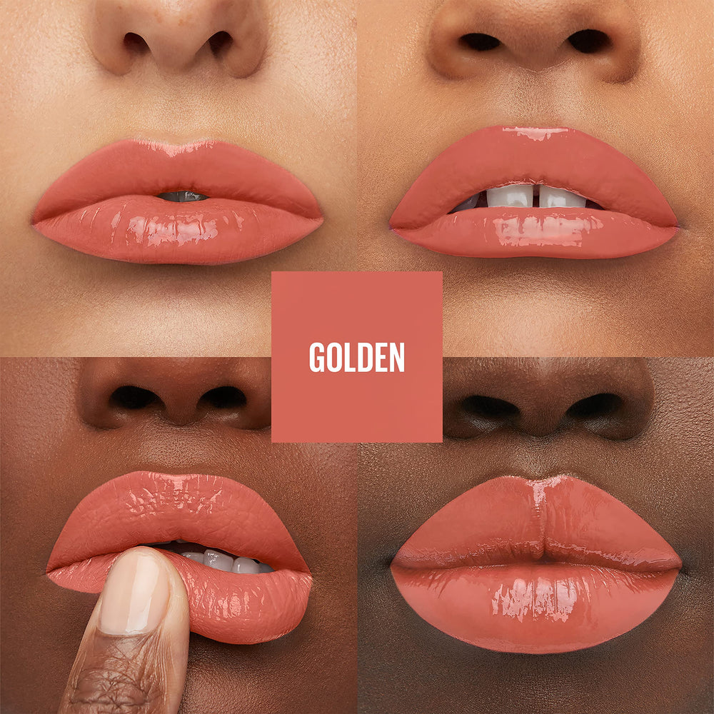 Maybelline Super Stay Vinyl Ink applied on lips showing glossy finish and long wear
