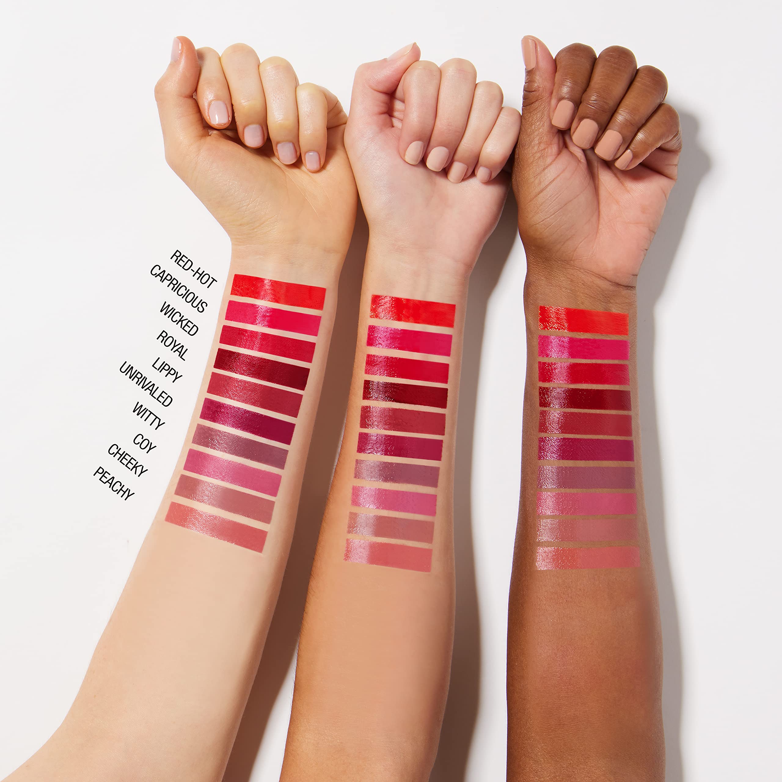 Maybelline Super Stay Vinyl Ink peachy nude packaging showcases sleek, travel-friendly bottle.