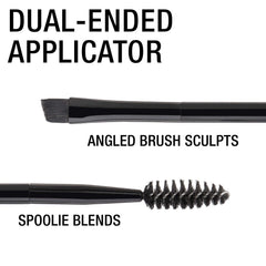 Maybelline TattooStudio spoolie applicator aids natural shading and blending.