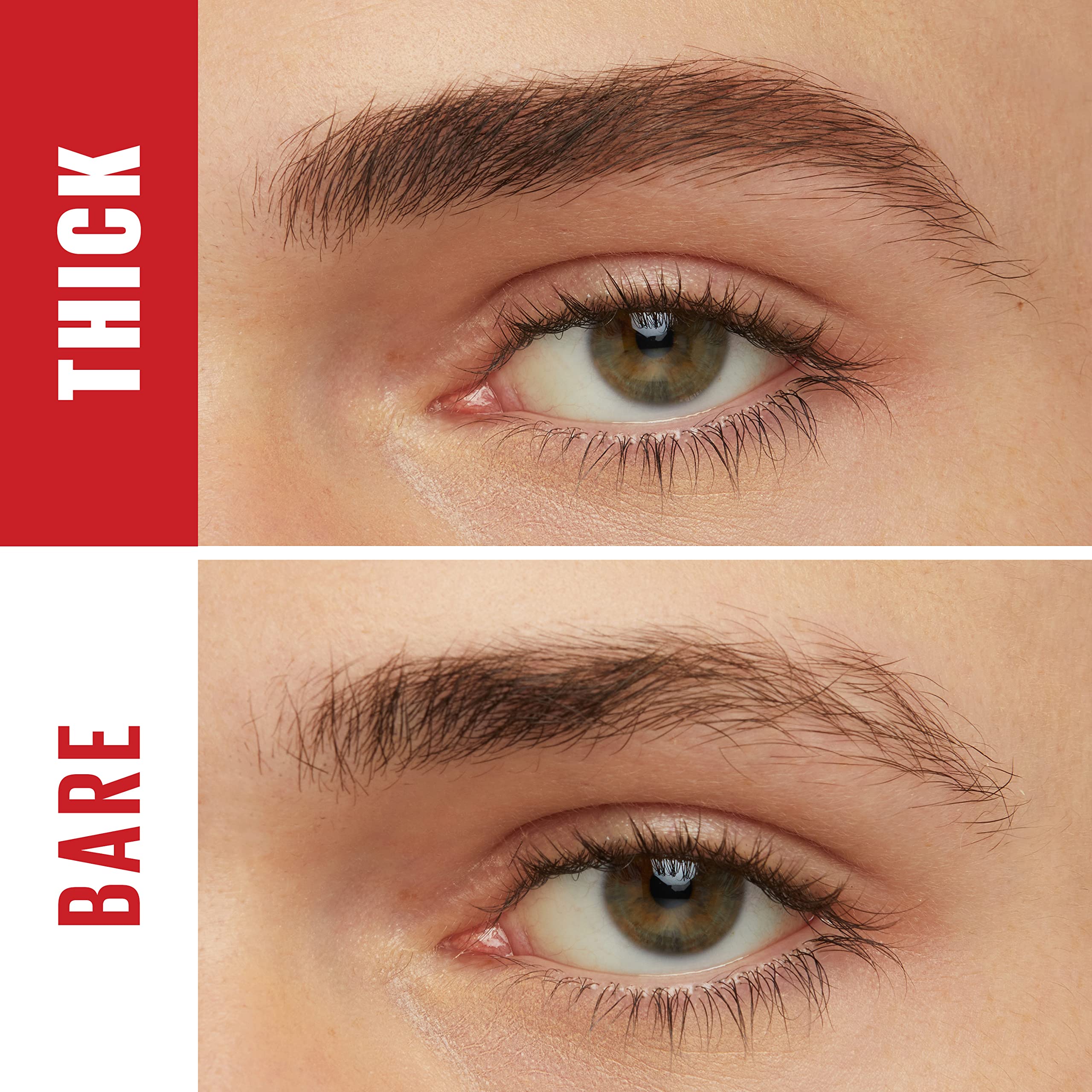 Maybelline Tattoo Studio Brow Styling Gel brush application demonstrates precise brow shaping.
