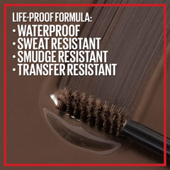 Maybelline Tattoo Studio Brow Styling Gel on brows for a fuller, sculpted look.