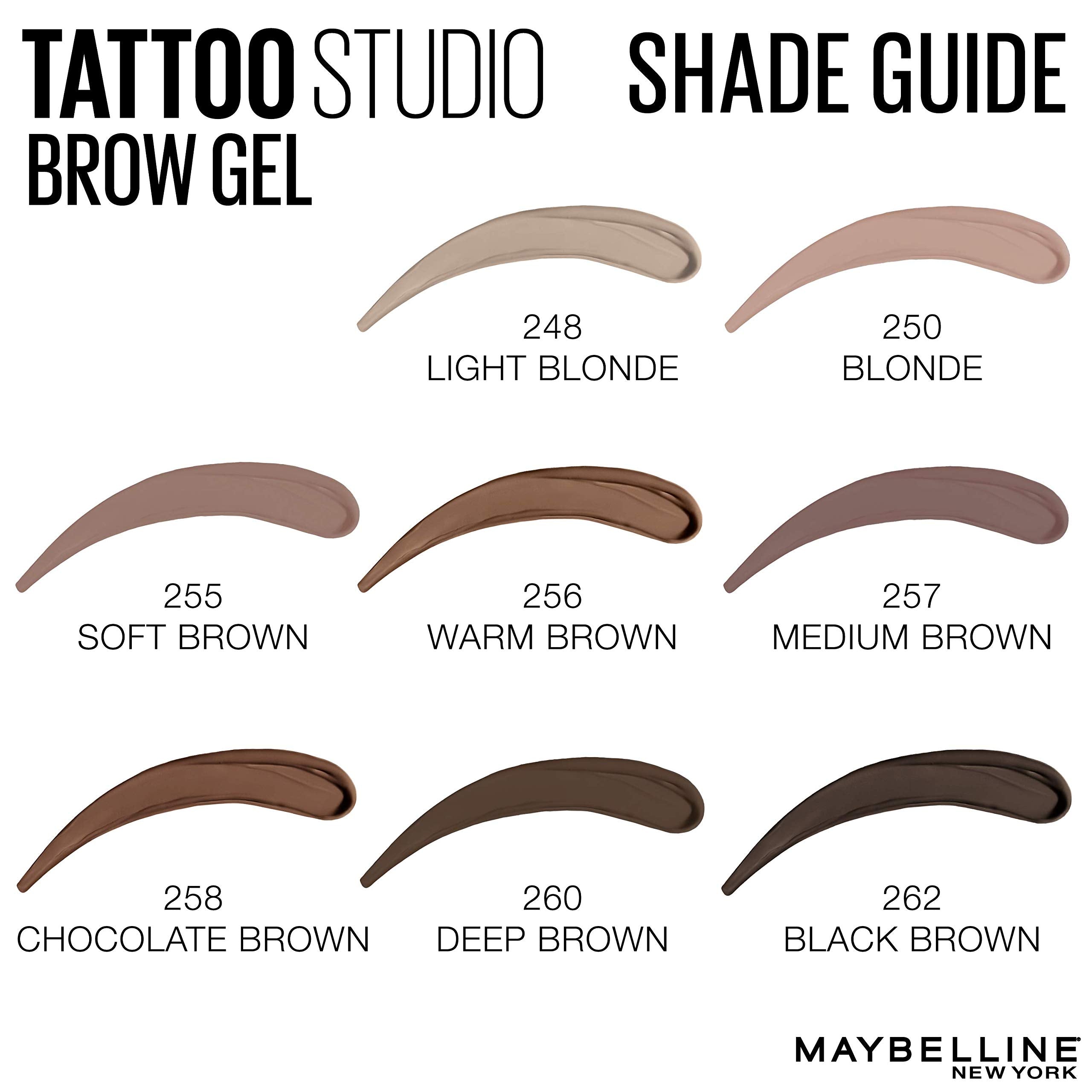 Maybelline TattooStudio Soft Brown daily routine brow gel use
