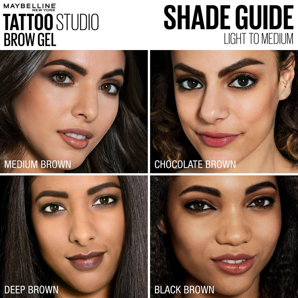 Maybelline TattooStudio Soft Brown packaging variation shown