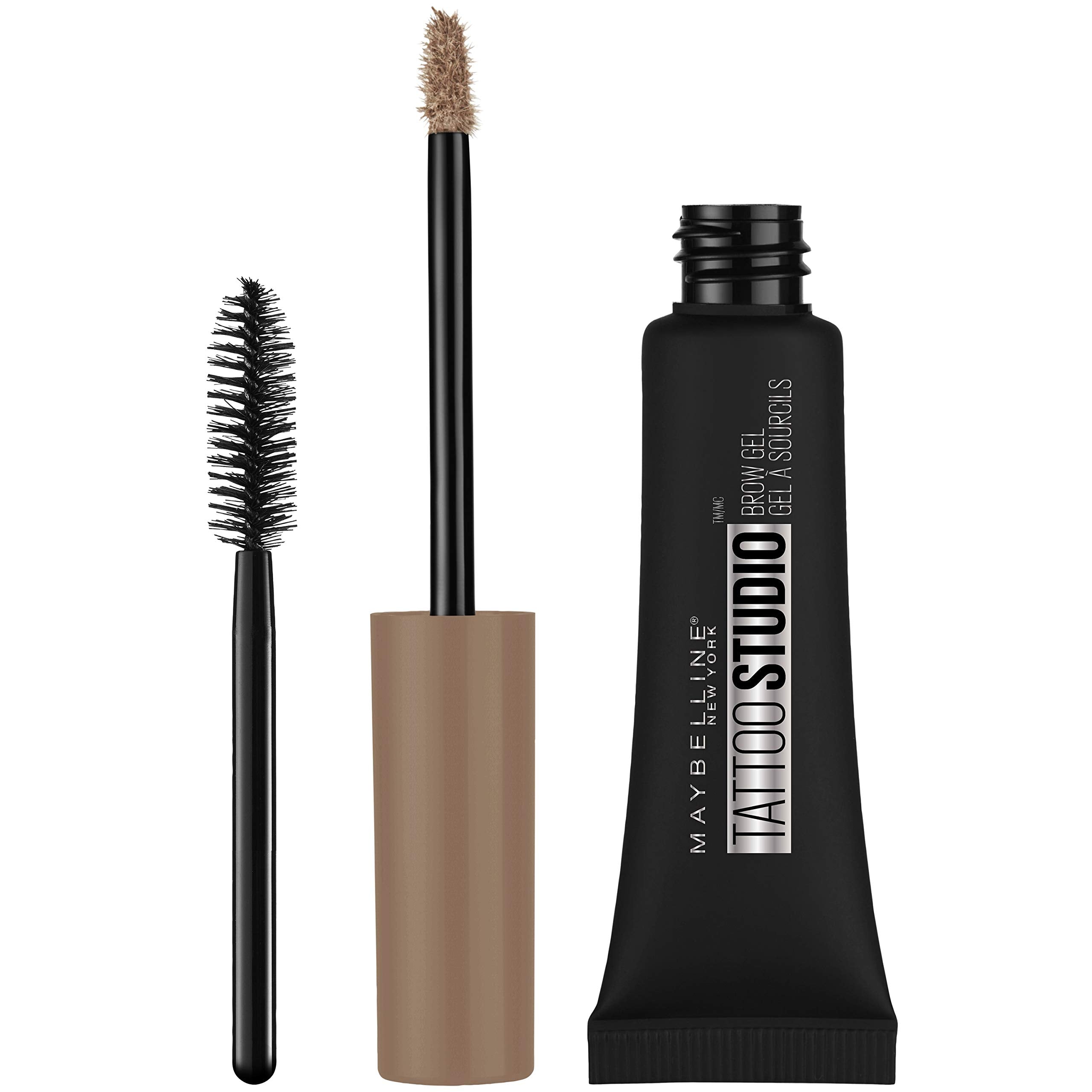 Maybelline TattooStudio Soft Brown brow gel precision-tip for defined arches