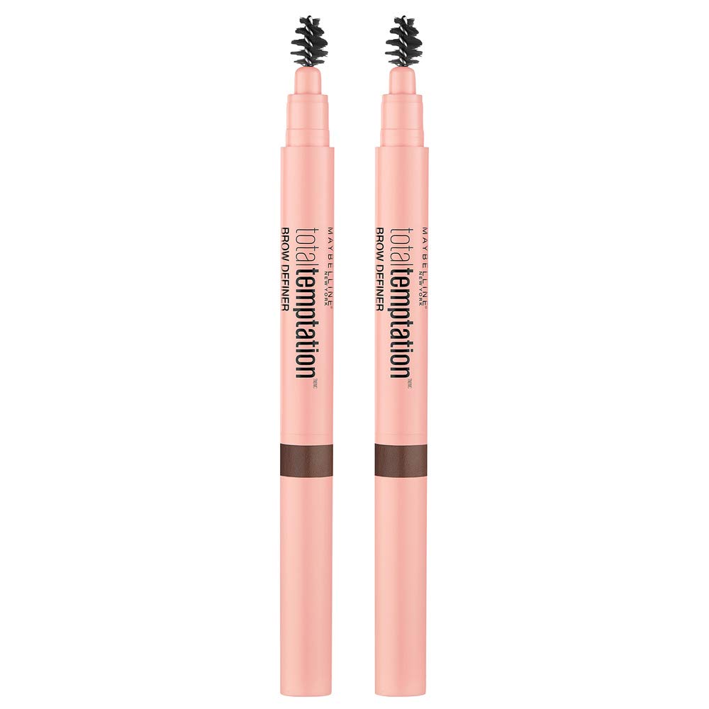 Maybelline eyebrow pencil tip and spoolie for precise filling and blending