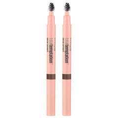 Maybelline eyebrow pencil tip and spoolie for precise filling and blending