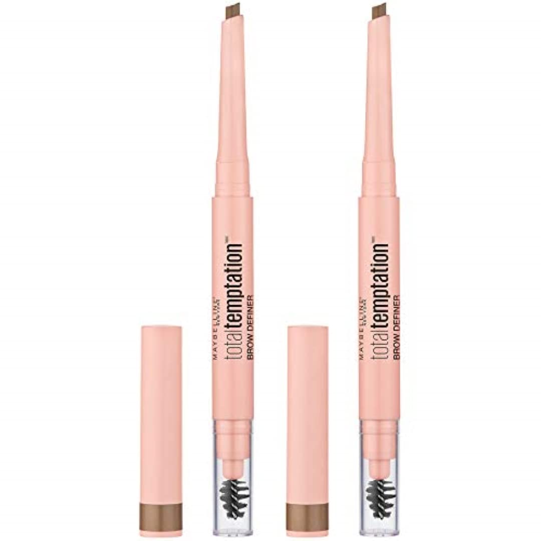 Maybelline Total Temptation Eyebrow Definer Pencil Blonde adds natural brow definition.