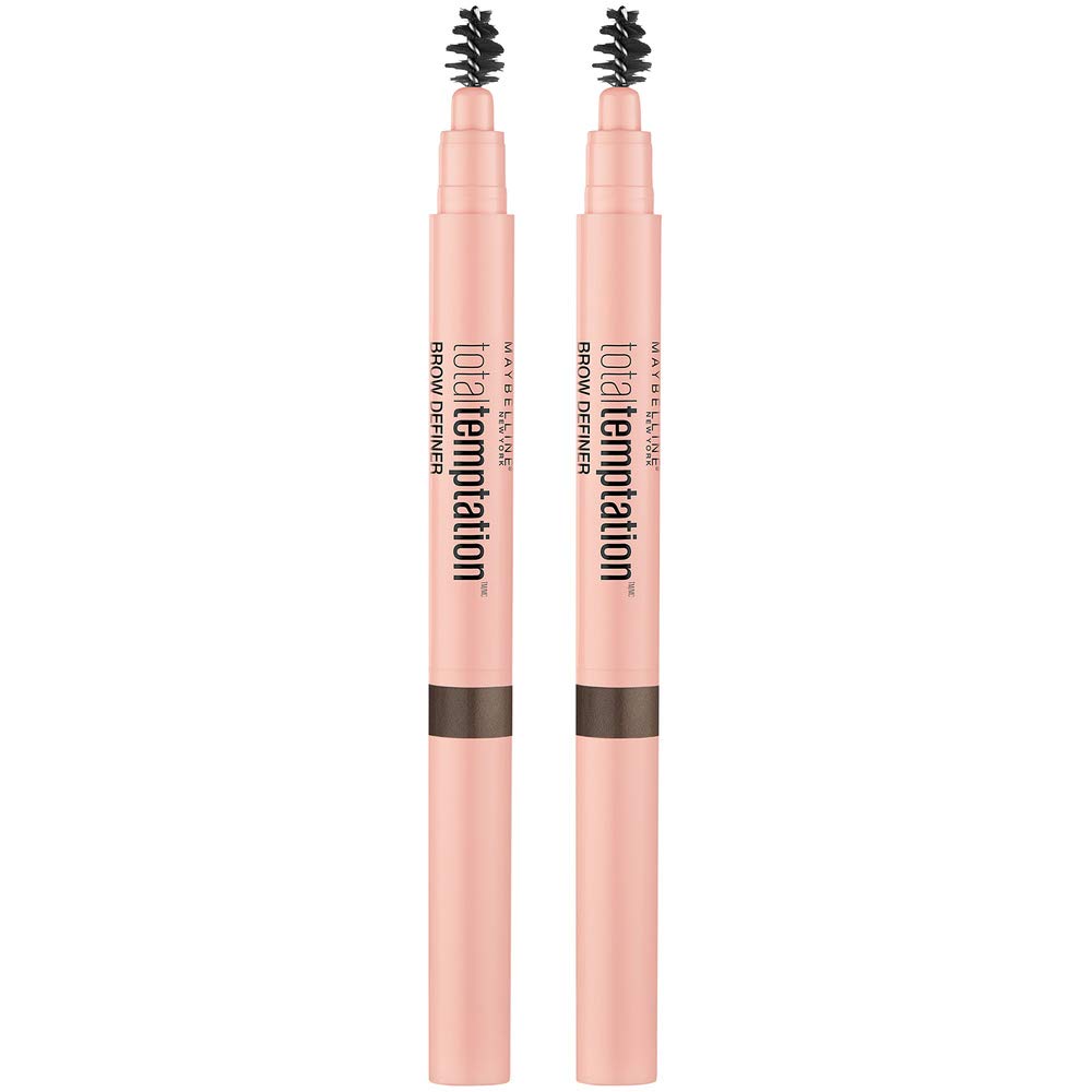 Maybelline Total Temptation eyebrow pencil with spoolie to blend and shape natural brows.