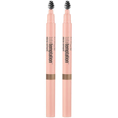 Maybelline Total Temptation eyebrow spoolie shapes and blends for a natural look.