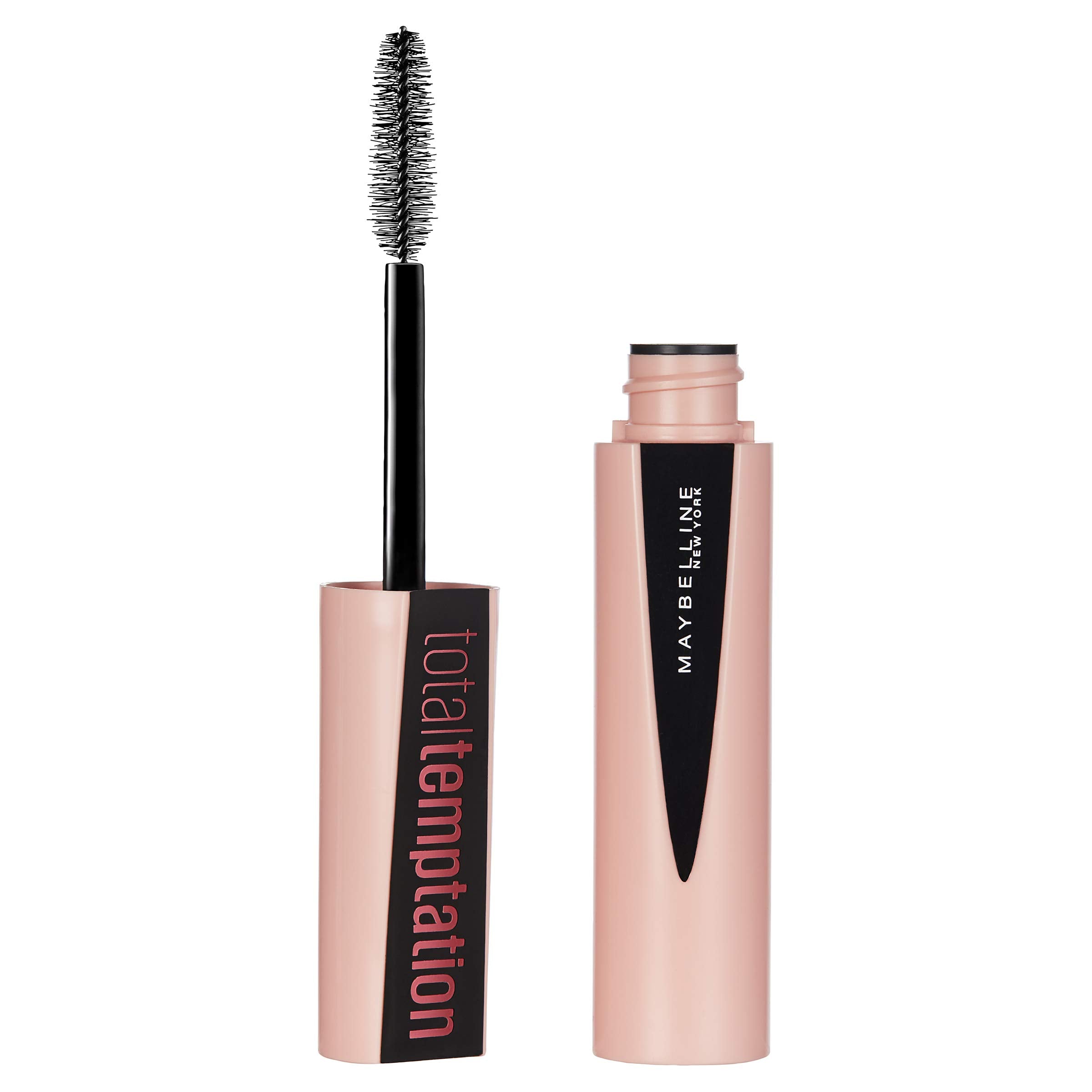Maybelline Total Temptation mascara bottle cap closeup for premium packaging and bold lashes