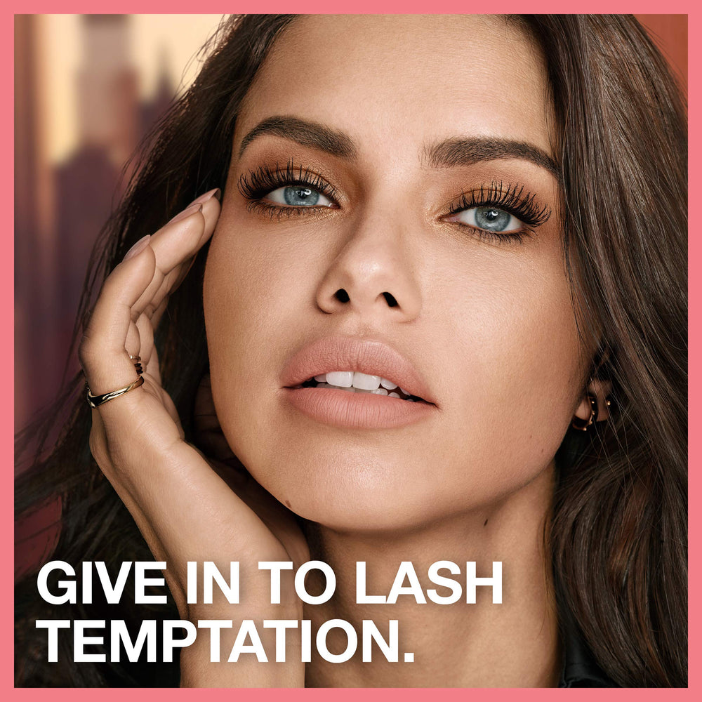 Maybelline Total Temptation Mascara full-volume boost on natural lashes.