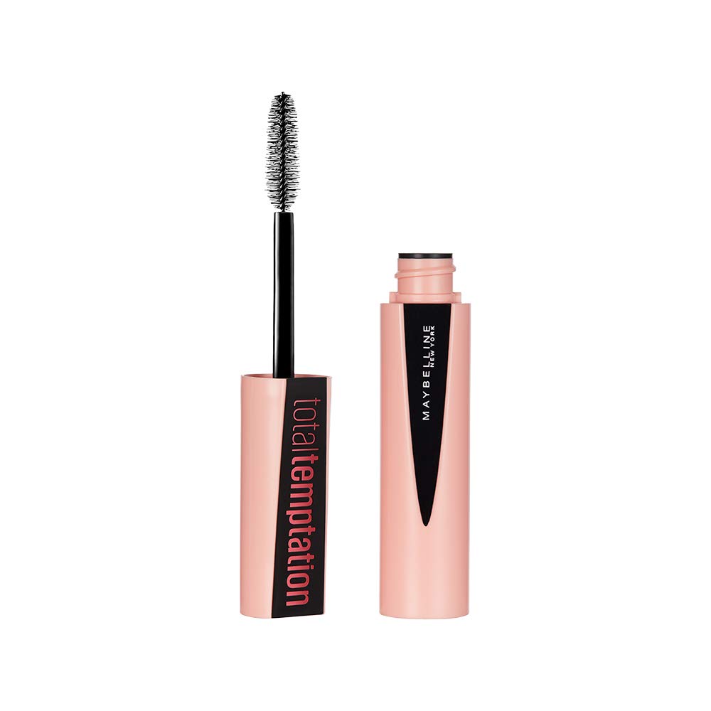 Maybelline Total Temptation Mascara wand application for bold, separated lashes.
