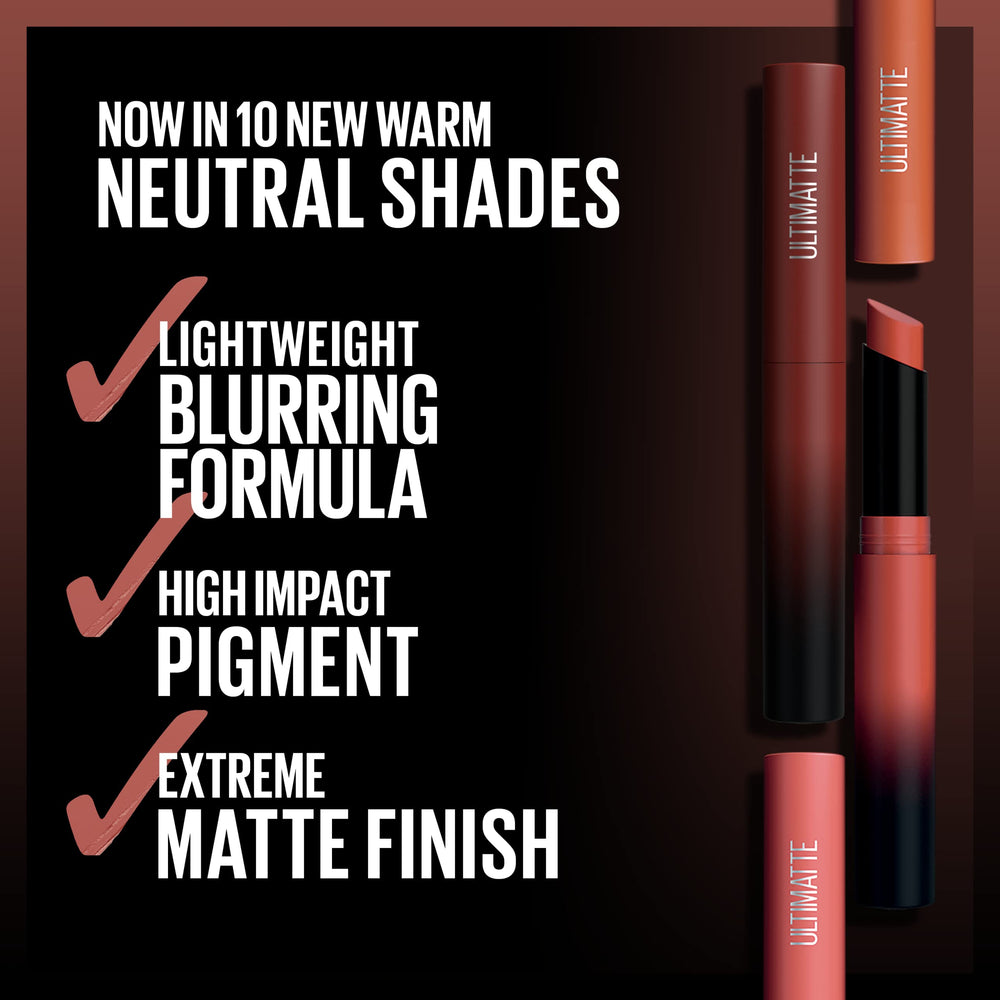 Close-up of Ultimatte texture highlights blur-friendly, non-drying matte finish.