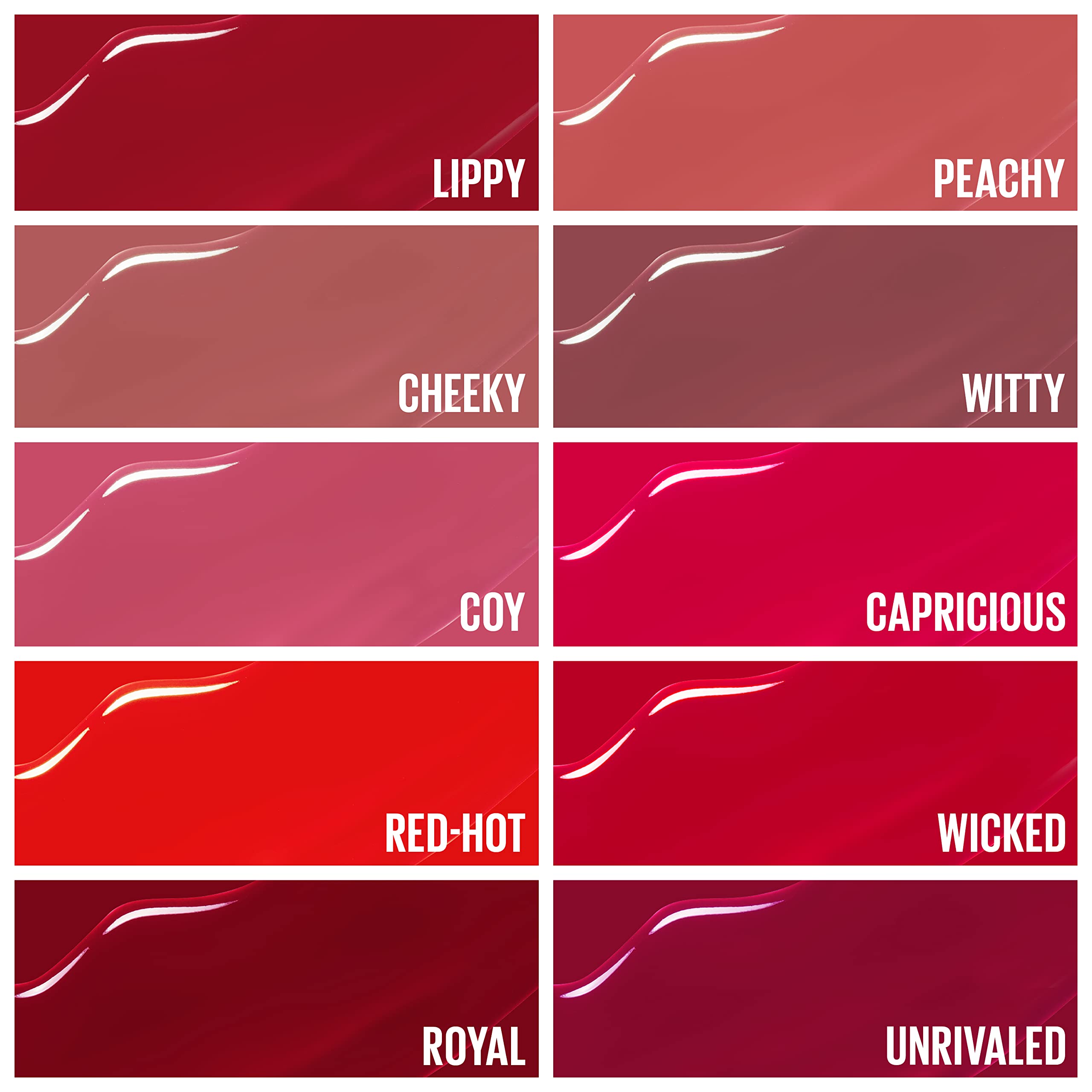 Vegan formula Maybelline lip color with bold shade range
