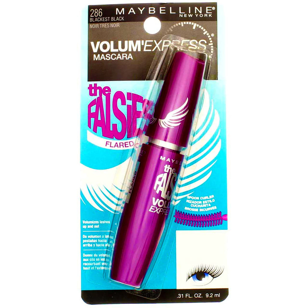 MAYBELLINE Volum' Express Falsies Flared Mascara ofrece negro intenso para mayor contraste