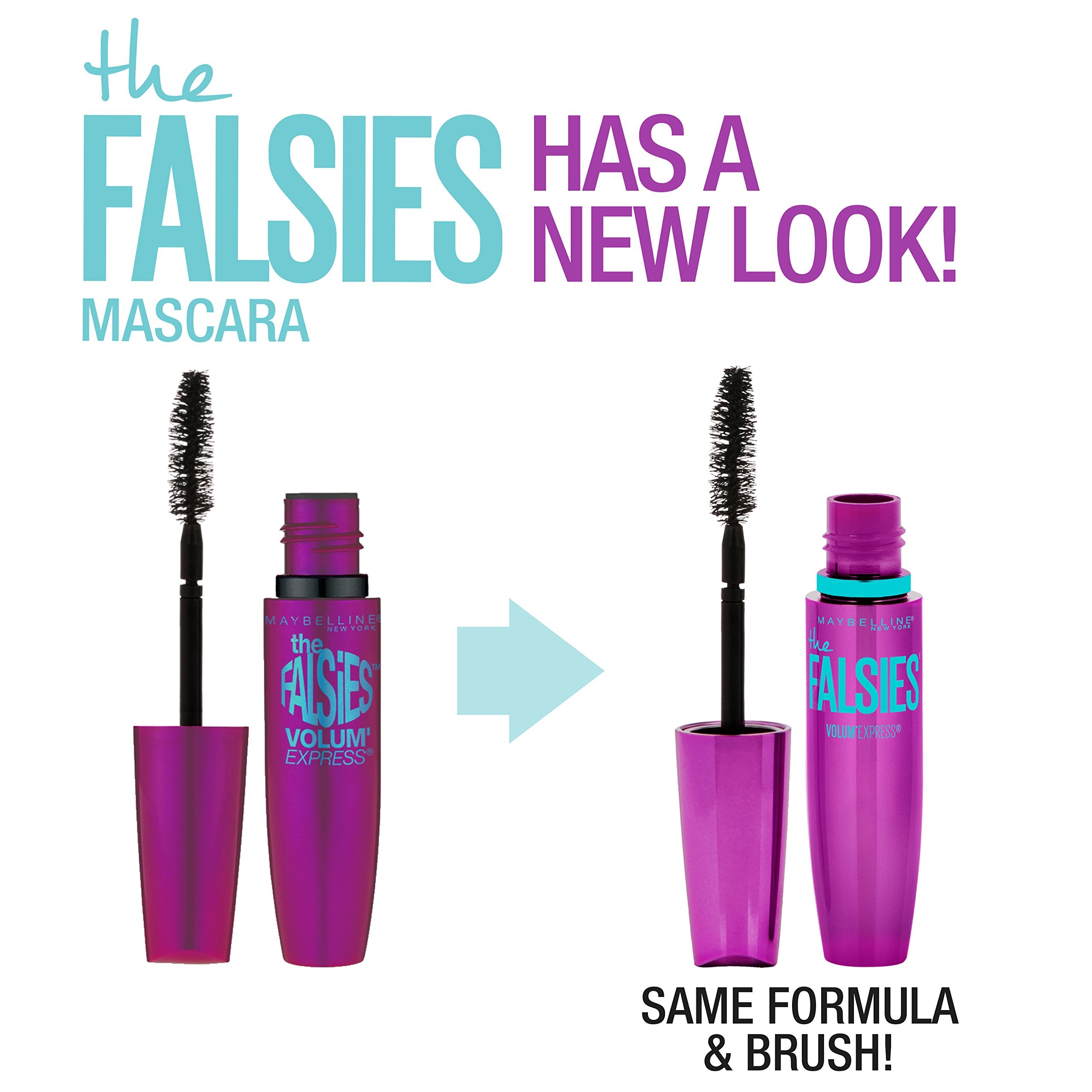 Maybelline Volum' Express Falsies mascara wand up-close for dramatic volume.