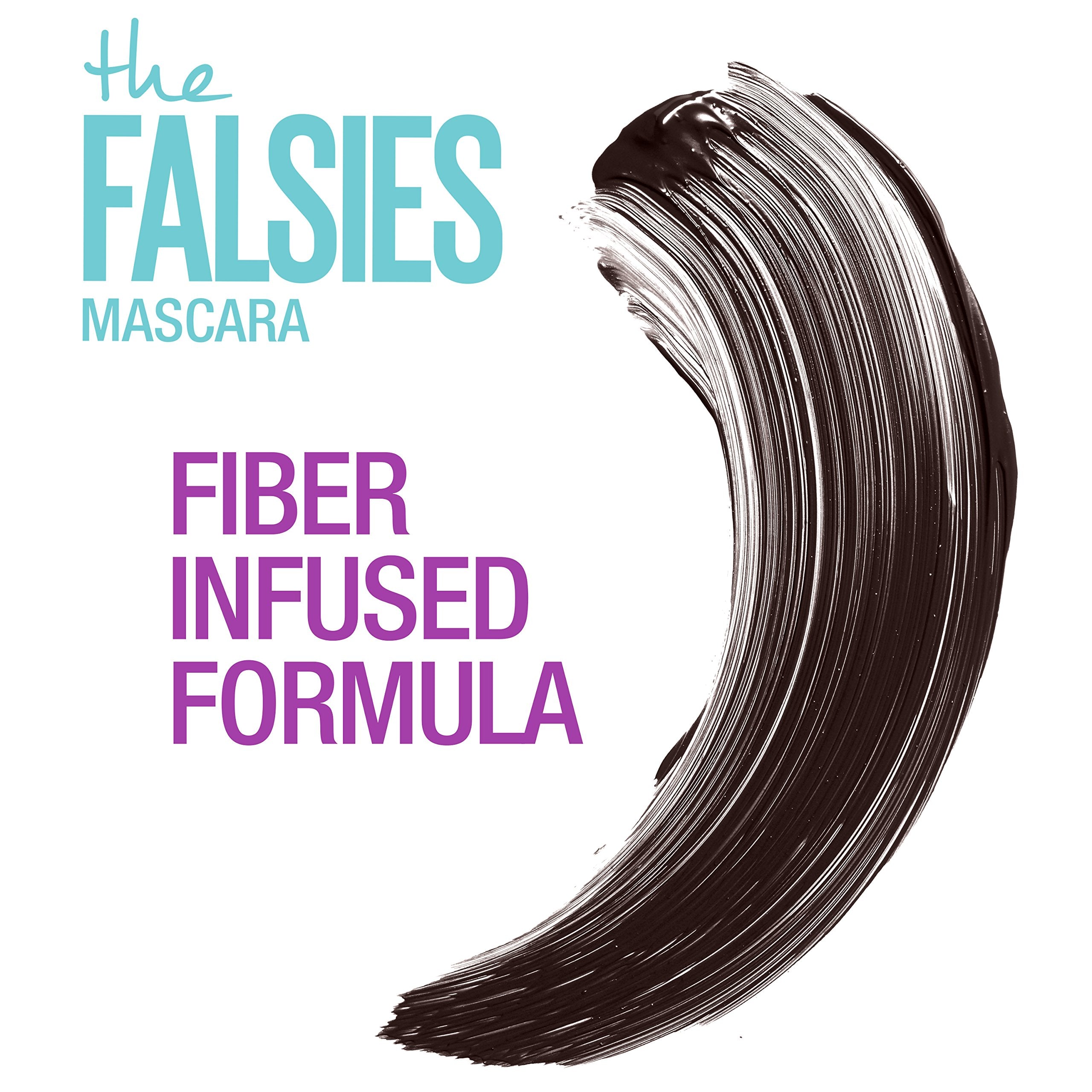 Maybelline Volum' Express Falsies lashes close-up illustrates deep color and defined edges.