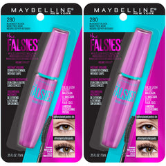 Maybelline Volum' Express Falsies wand demonstrates lift and separation for fuller lashes.