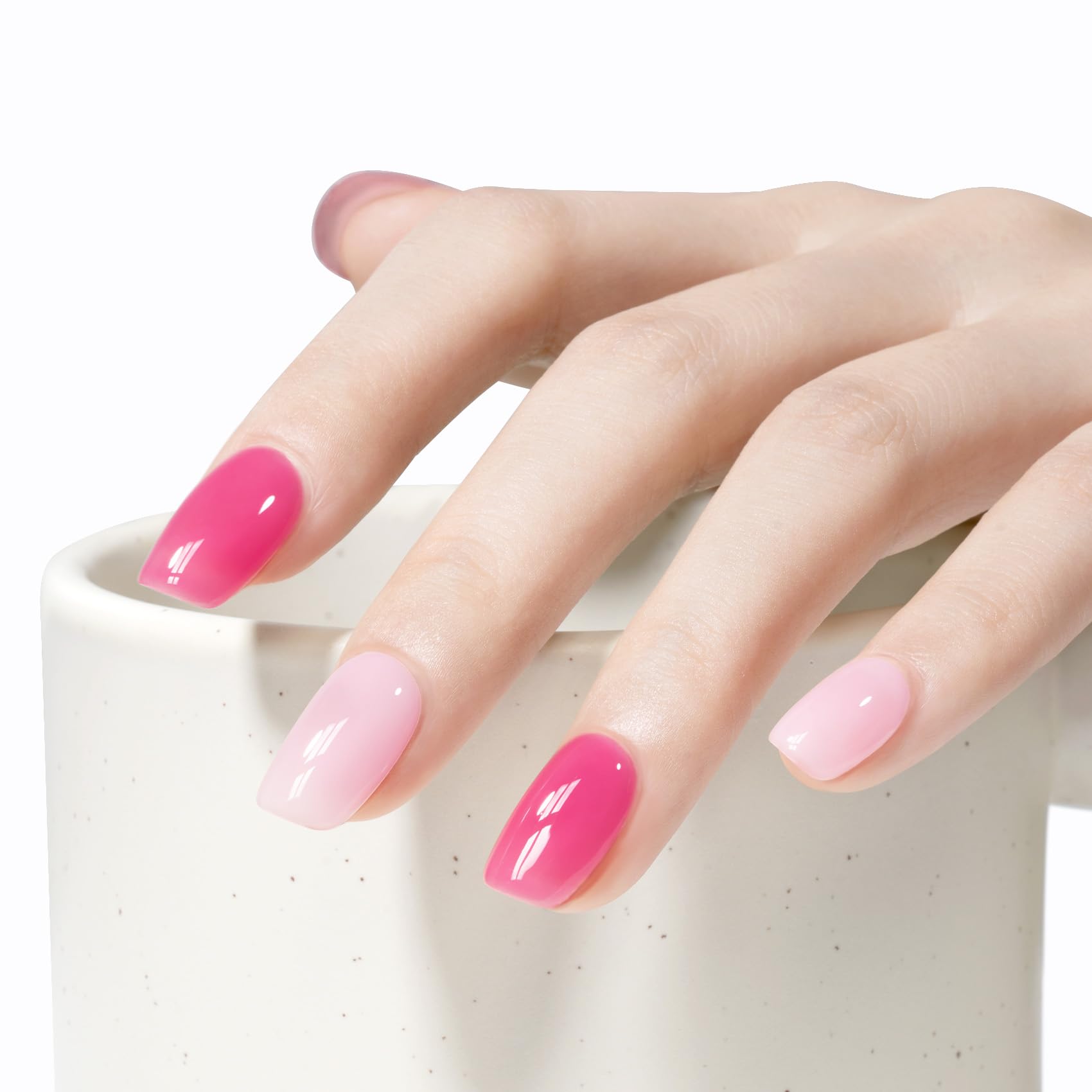 MAYCHAO Jelly Red base and top coat layer demonstrates complete manicure kit compatibility.