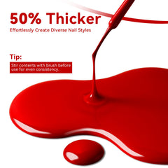 MAYCHAO Red Swirl Gel Liner brush demonstrates quick, clean lines for DIY nail art at home.